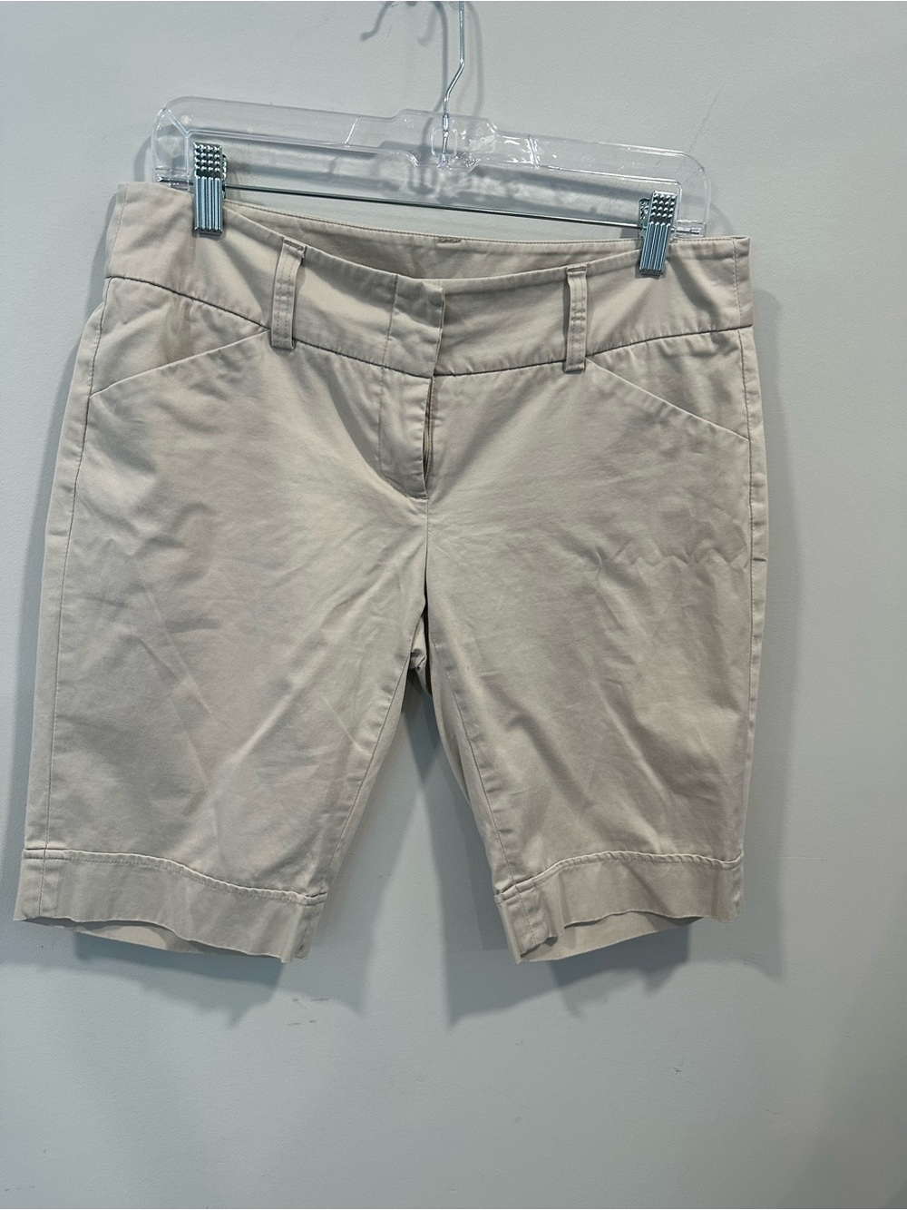 Willi Smith Neutral Cream Bermuda Shorts